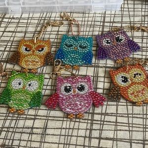 Diamond Painting Keychains Owls